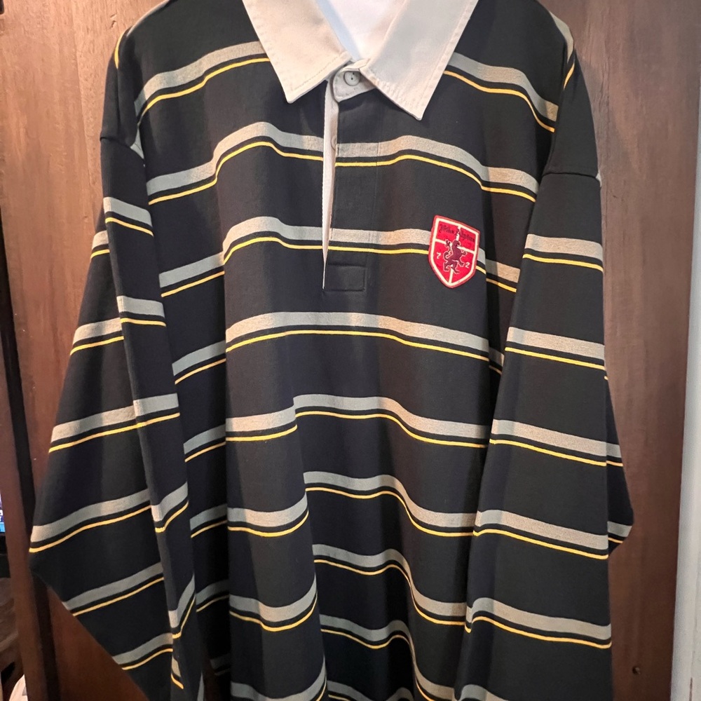 Nike Black and Beige Polo Shirt